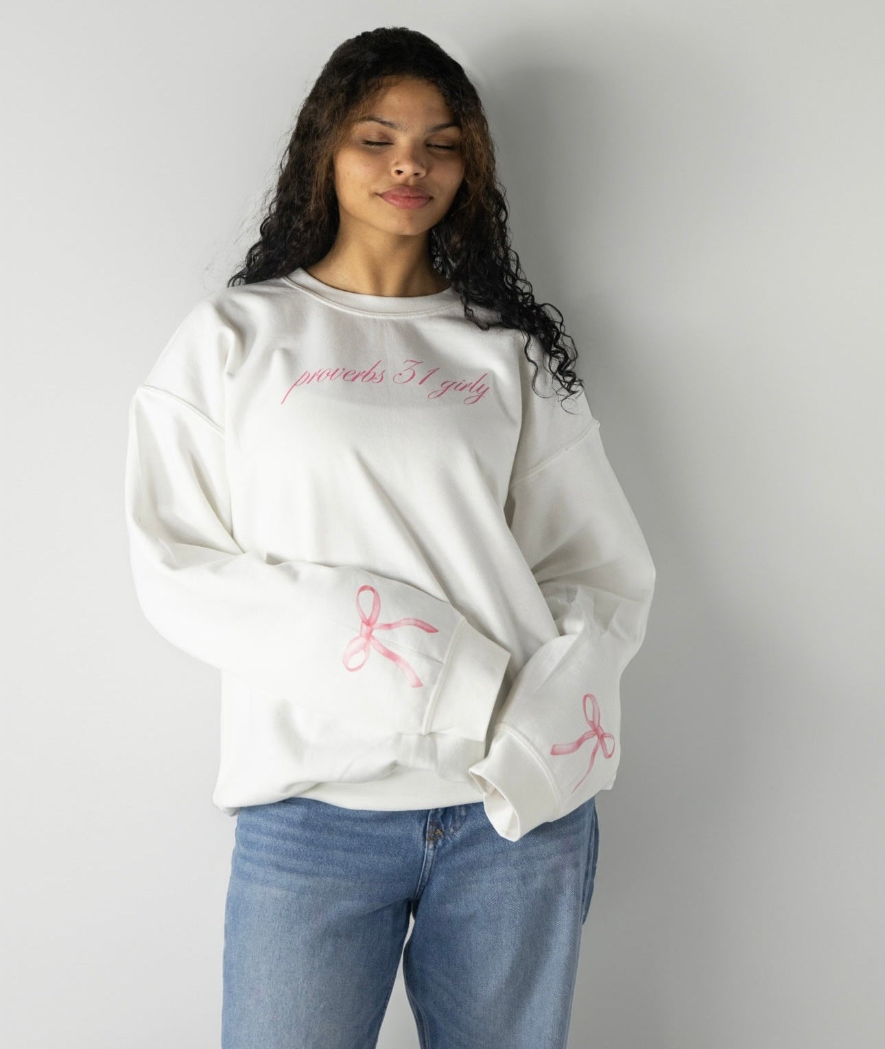 proverbs 31 girly crewneck